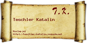 Teschler Katalin névjegykártya