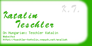 katalin teschler business card